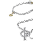 Silver and Gold Multi Charm Bracelet