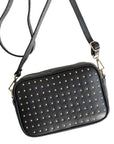 Stud Black Leather Cross-Body Camera Bag Brix and Bailey