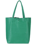 Aqua Pebbled Leather Tote Shopper | Byxal - Brix + Bailey