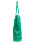 Aqua Pebbled Leather Tote Shopper | Byxal - Brix + Bailey