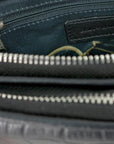 Black Croc Print Leather Crossbody Bag | Byrxi - Brix + Bailey