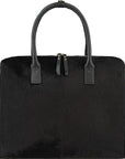 Black Large Calf Hair Leather Grab Bag | Byrya - Brix + Bailey