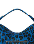 Blue Leopard Print Calf Hair Leather Top Handle Grab Bag - Brix + Bailey