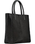 Calf Hair Large Leather Tote Bag Black - Brix + Bailey