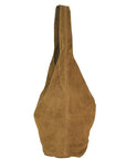 Camel Soft Suede Leather Hobo Shoulder Bag - Brix + Bailey