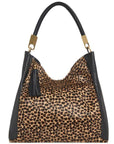 Cheetah Print Calf Hair And Leather Grab Bag - Brix + Bailey