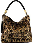 Cheetah Print Calf Hair Leather Tassel Grab Bag - Brix + Bailey