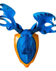 Electric Blue Moose Head Wall Decoration - Brix + Bailey