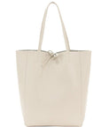 Ivory Pebbled Leather Tote Shopper - Brix + Bailey