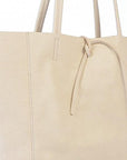 Ivory Pebbled Leather Tote Shopper - Brix + Bailey