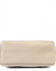 Ivory Pebbled Leather Tote Shopper - Brix + Bailey