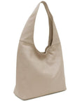 Ivory Soft Pebbled Leather Hobo Bag - Brix + Bailey
