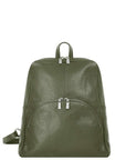 Khaki Small Pebbled Leather Backpack - Brix + Bailey