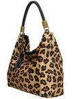 Leopard Print Calf Hair Leather Tassel Grab Bag - Brix + Bailey