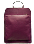 Maroon Soft Pebbled Leather Pocket Backpack - Brix + Bailey