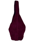 Maroon Soft Suede Hobo Shoulder Bag - Brix + Bailey