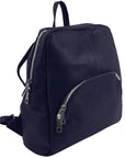 Navy Small Pebbled Leather Backpack - Brix + Bailey