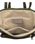 Olive Soft Pebbled Leather Pocket Backpack - Brix + Bailey