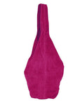 Raspberry Soft Suede Hobo Shoulder Bag - Brix + Bailey