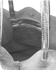 Silver Metallic Leather Tote Shopper Bag - Brix + Bailey