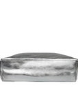 Silver Metallic Leather Tote Shopper Bag - Brix + Bailey