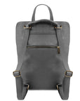 Slate Soft Pebbled Leather Pocket Backpack - Brix + Bailey