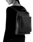 Slate Soft Pebbled Leather Pocket Backpack - Brix + Bailey