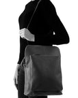Slate Soft Pebbled Leather Pocket Backpack - Brix + Bailey