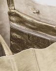 Soft Gold Metallic Leather Tote Shopper Bag - Brix + Bailey
