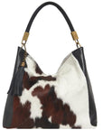 Spotted Cow Calf Hair And Leather Grab Bag - Brix + Bailey