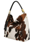 Spotted Cow Print Calf Hair Leather Tassel Grab Bag - Brix + Bailey