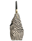 Zebra Print Calf Hair Leather Tassel Grab Bag - Brix + Bailey