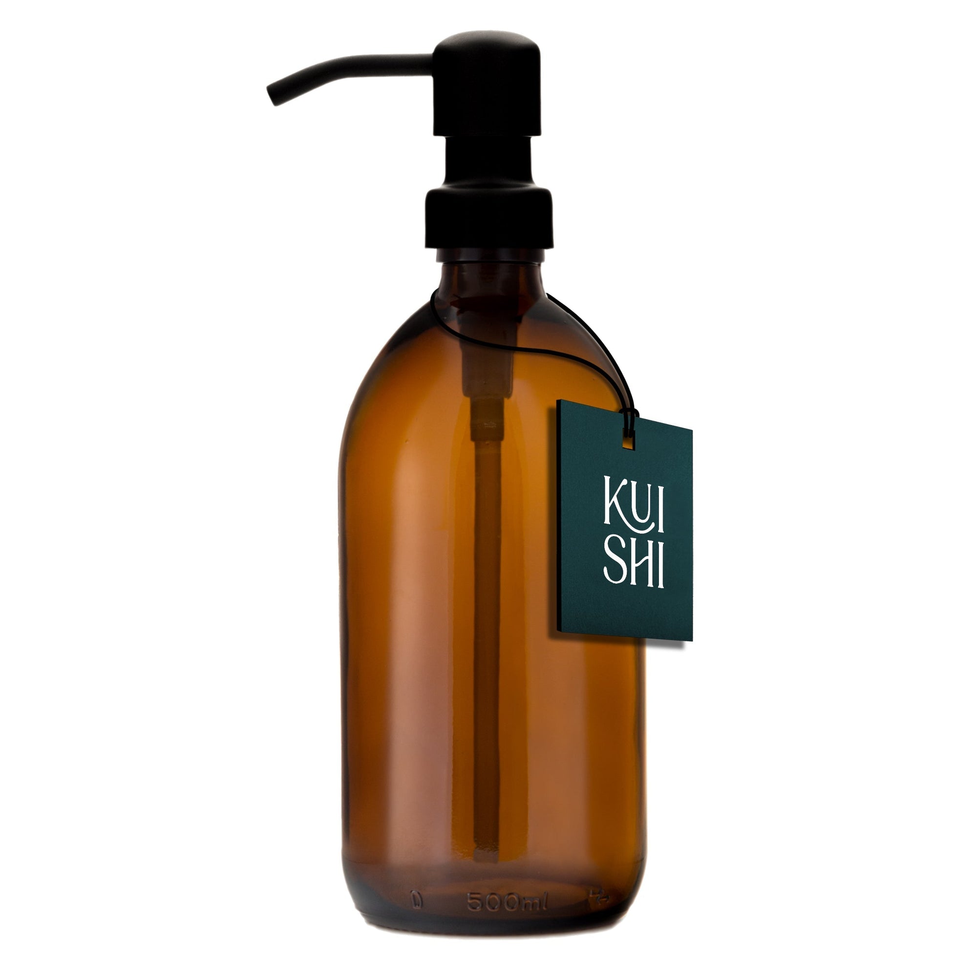 Kuishi B-corp glass bottles and dispensers at Brix + Bailey