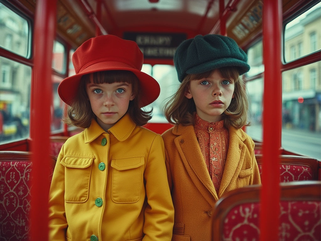 FTwo chidlren from a family wearing bright indie fasion brands— family-owned independent brands | Brix + Bailey