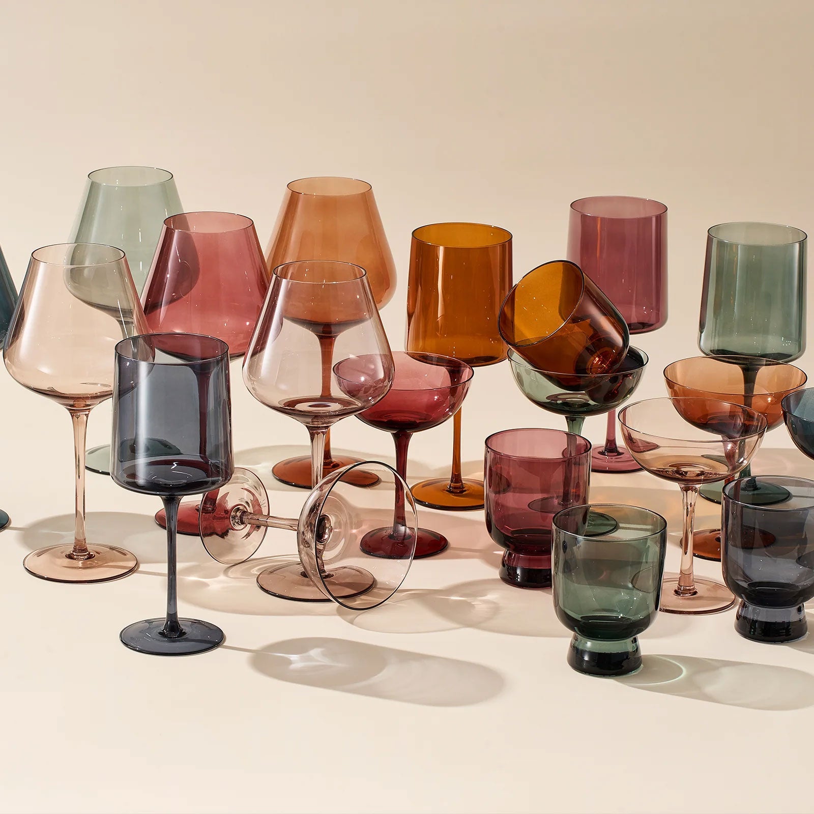 Handmade mugs, cups and glassware from independent potteries and glass studios at Brix + Bailey