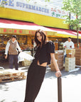 Maya Linen Trousers - Black