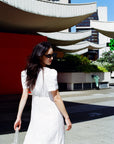 Daisy Linen Dress  - White