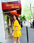 Olivia Linen Shorts - Marigold