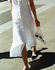 Daisy Linen Dress  - White