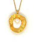 Sea & Moon Medium Necklace, Sterling Silver with Gold Plate