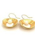 Sea & Moon Medium Earring, Sterling Silver with Gold Plate