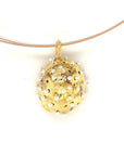 Dance of Stamens Necklace Midi, Gold plated Hollow Bezel with Fresh Water Pearls