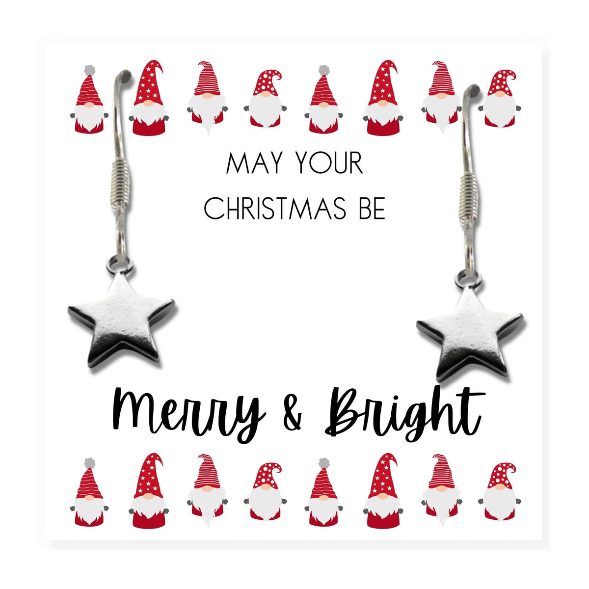 Merry &amp; Bright Christmas Hamper Star Earrings &amp; Jewellery Box