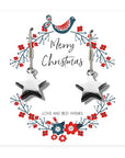 Small Merry Christmas Star Gift Hamper | Earrings, Chocolates & Candle