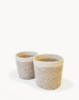 White Jute Plant Basket