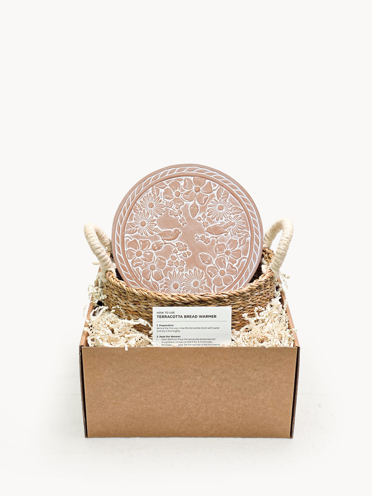 Bread Warmer &amp; Basket - Garden Round
