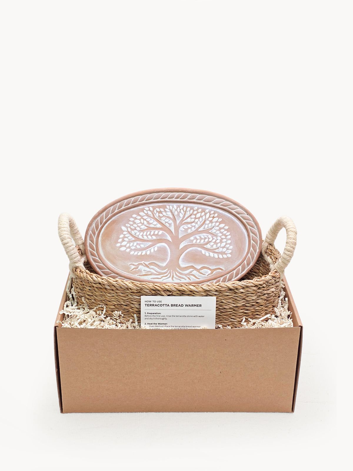 Bread Warmer &amp; Basket - Tree of Life Oval
