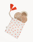 Natural Coaster Gift Set with Heart pouch