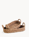 Natural Seagrass Bread Basket with Handle