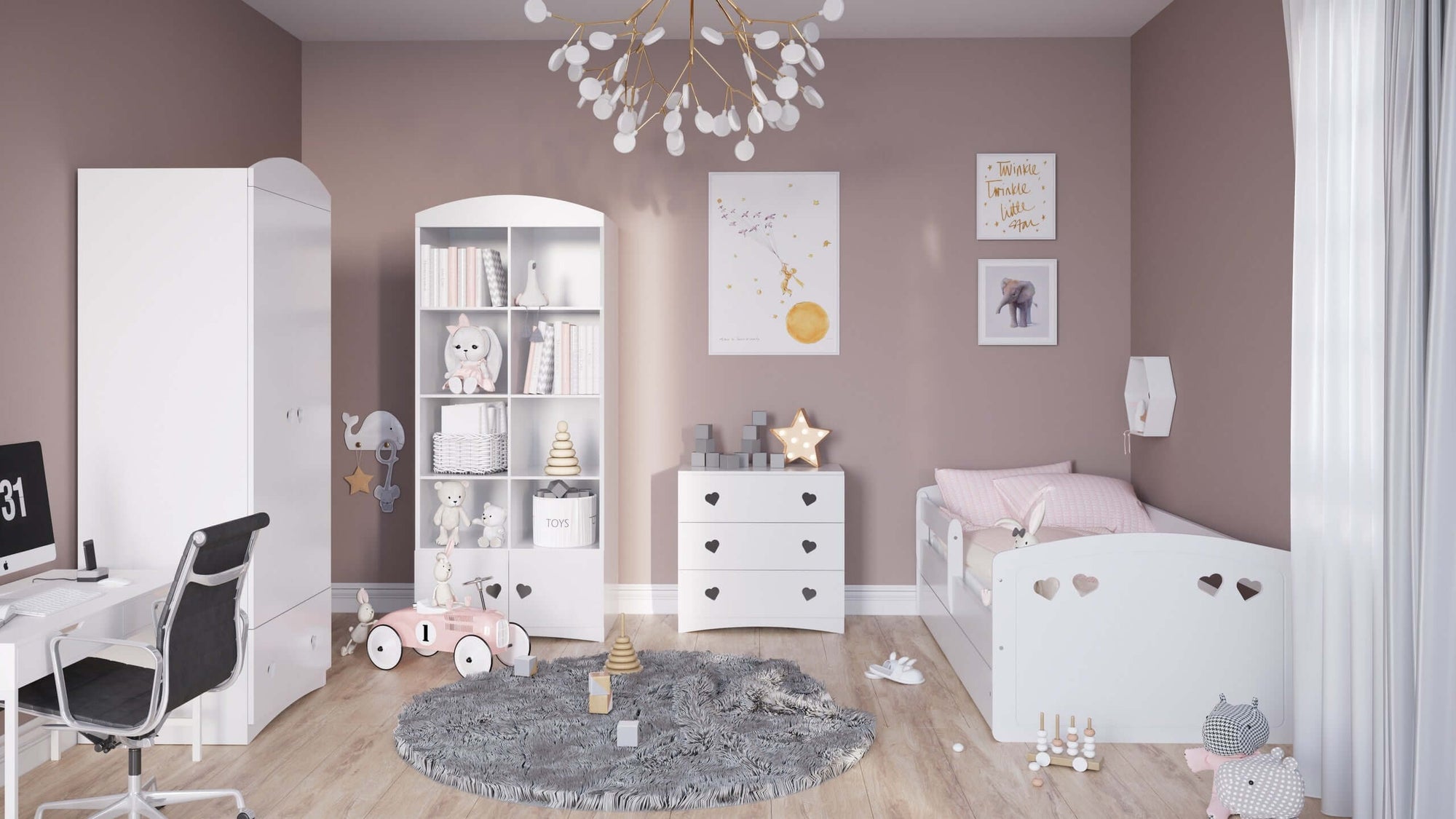 Julia White Chest of Drawers for Children